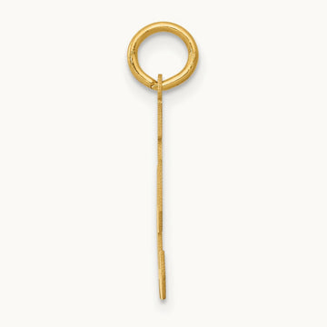 Small Satin Number 91 Charm, 14K