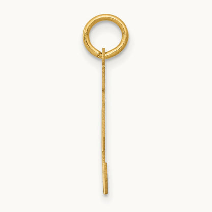 Small Satin Number 91 Charm, 14K