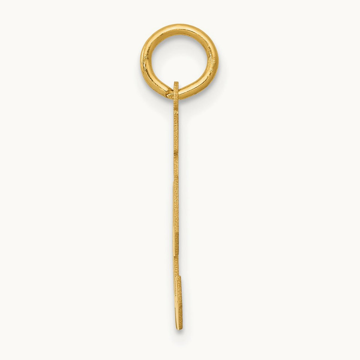 Small Satin Number 91 Charm, 14K