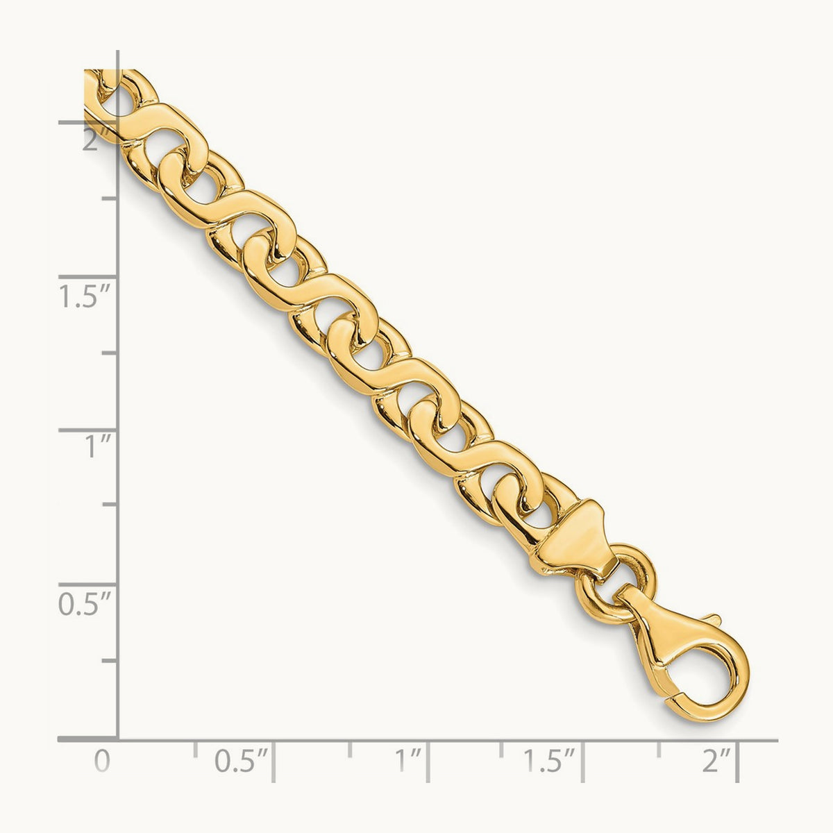 Hand-Polished Fancy Link Bracelet — 7 inch