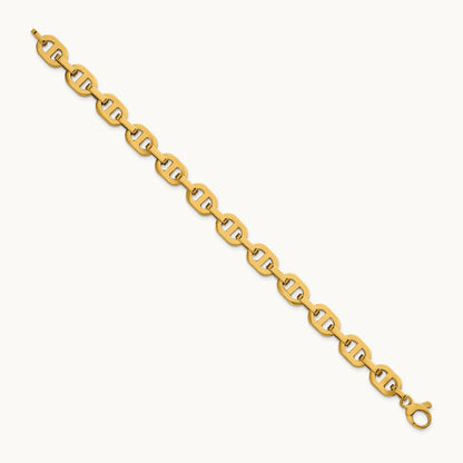 Polished 7.5 Fancy Anchor Link Bracelet, 14K