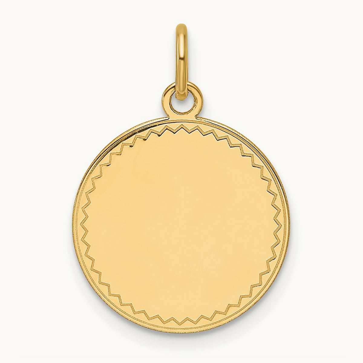 Plain .018 Gauge Engravable Round Disc Charm — 21.5mm