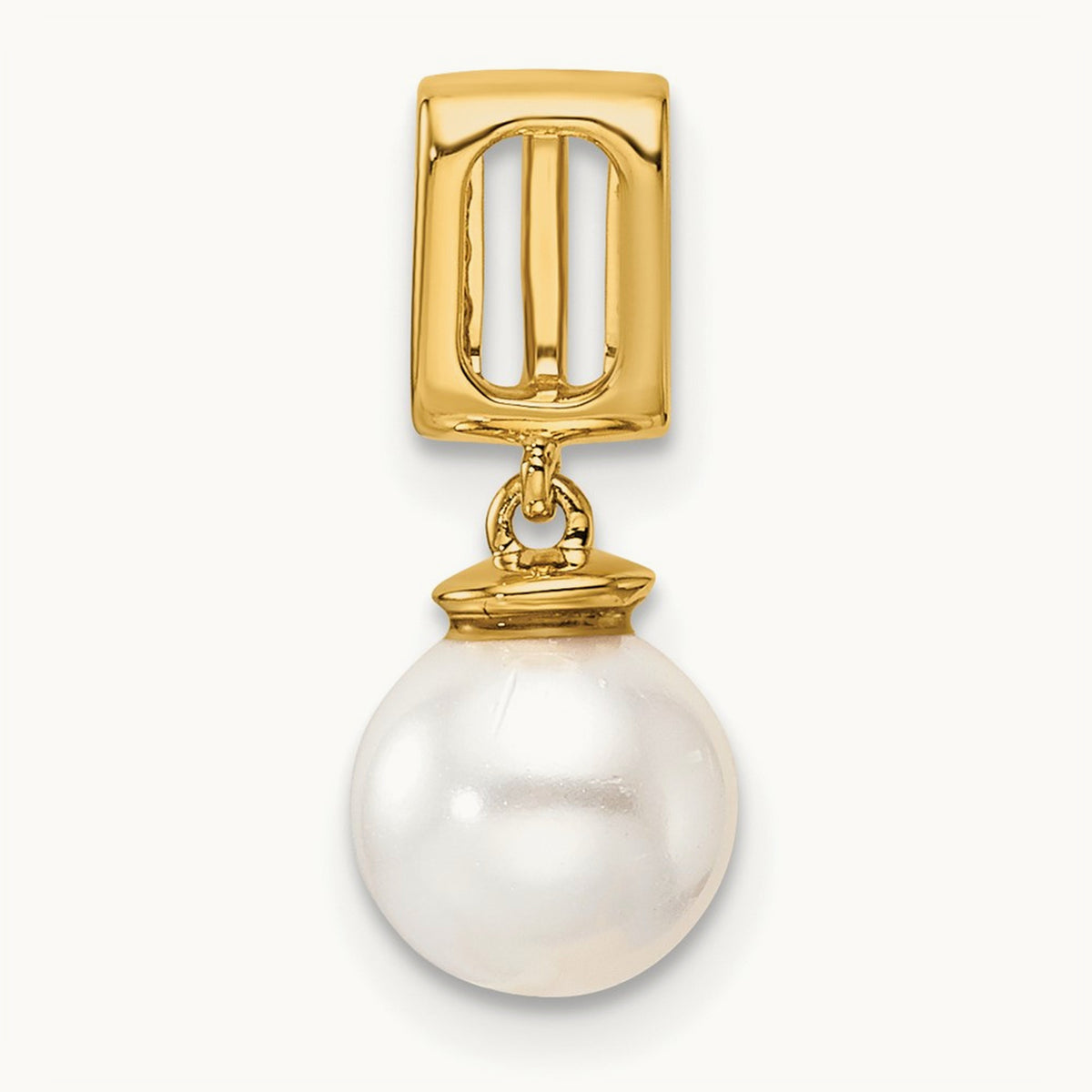 Polished Diamond and Pearl Chain Slide — photo set