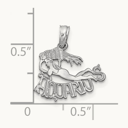 WG AQUARIUS Zodiac Charm, 14K