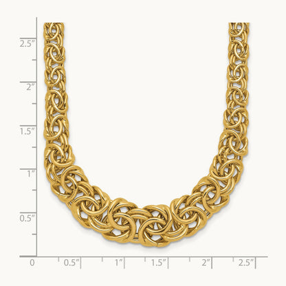 Graduated Byzantine Necklace, 14K