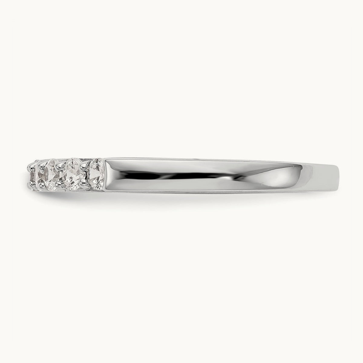 Diamond Wedding Band, 14K White Gold
