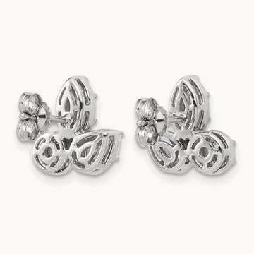 Pear Round & Marquise 3 Stone Earrings, 2.00 ct tw Lab-Grown Diamond