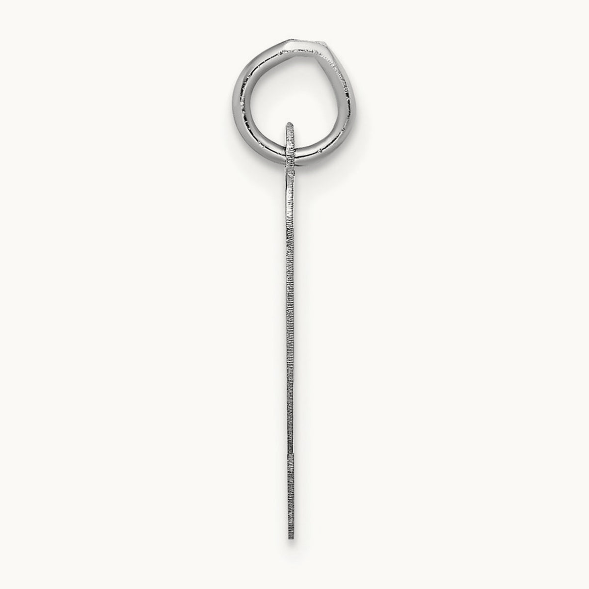 Large Script Initial Charm — 14K White Gold, P