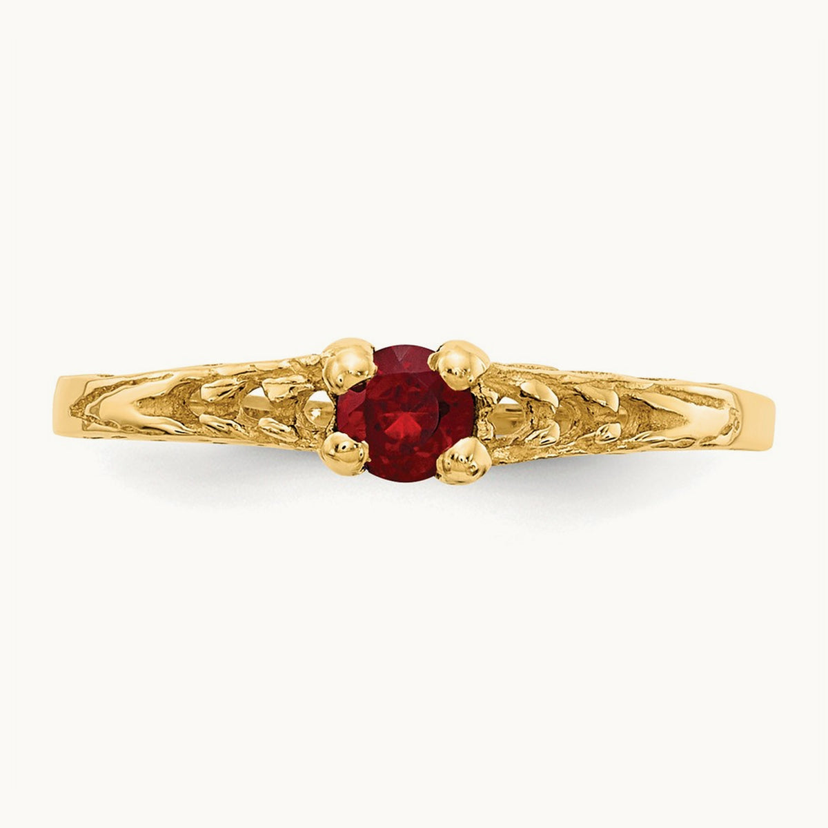 Madi K Garnet Birthstone Baby Ring, 3mm, 14K