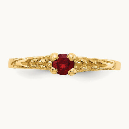 Madi K Garnet Birthstone Baby Ring, 3mm, 14K