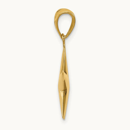 Polished 3-D Star Pendant, 14K