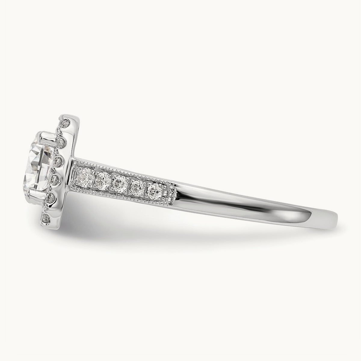 Round Semi-Mount Halo Engagement Ring, 0.25 ct tw