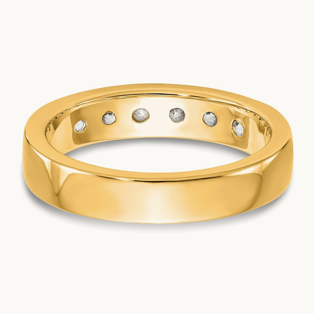 Setting: 6- Stone Closed Channel Band Mounting, 3.1mm — 14K Yellow Gold