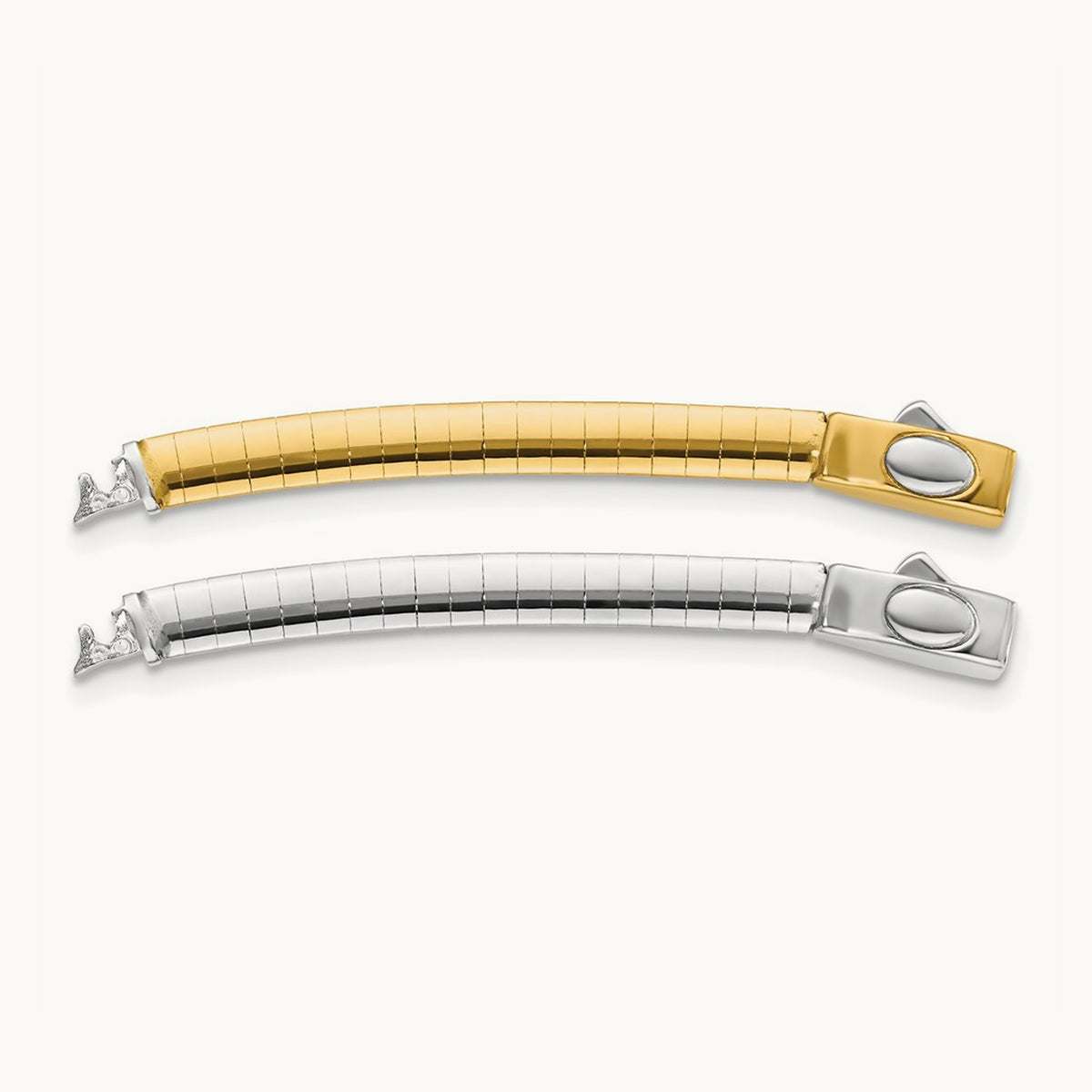 Domed Omega Extender for Necklace with yellow — 4mm