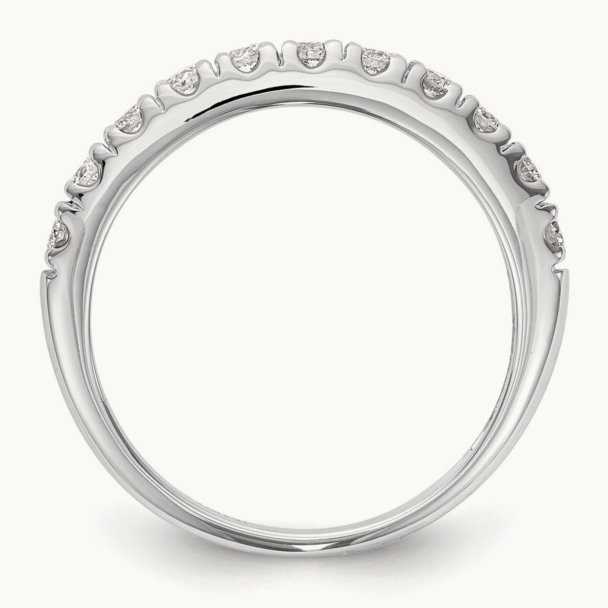 Diamond Wedding Band, 14K White Gold