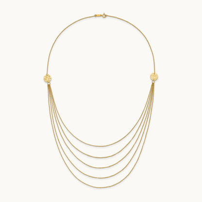 Five Strand Necklace, 14K