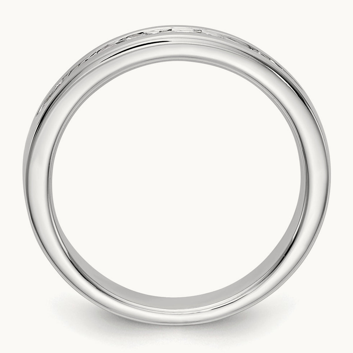 9- Stone ladies Band Mounting, 1.9mm, 14K White Gold