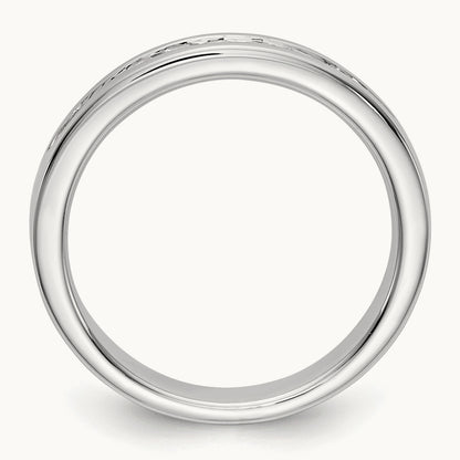 9- Stone ladies Band Mounting, 1.9mm, 14K White Gold
