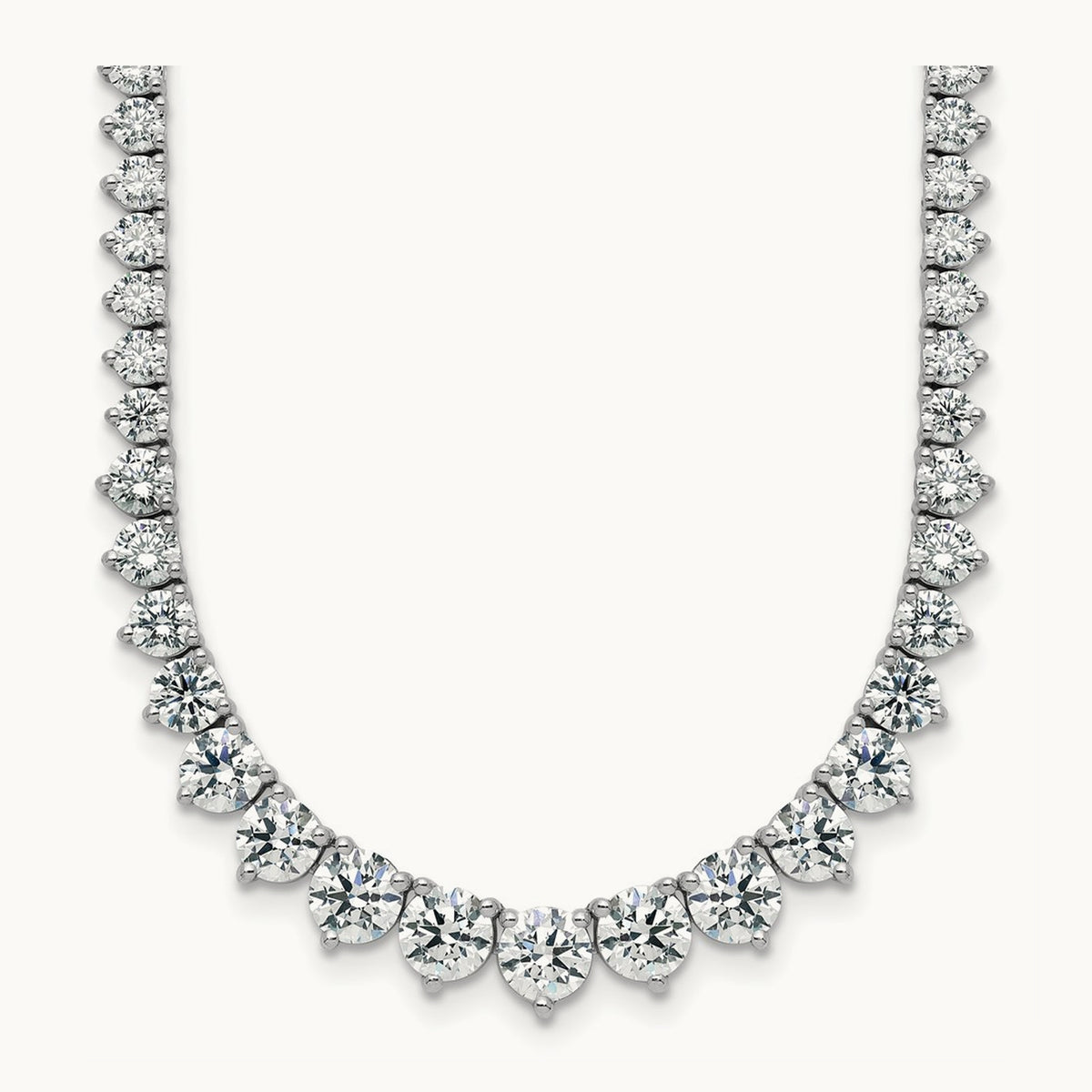 Graduated Tennis Necklace, 11.50 ct tw Lab-Grown Diamond