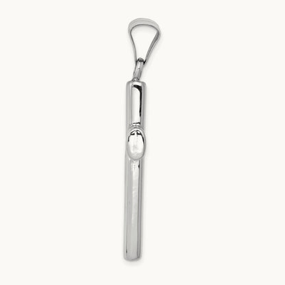 Stamping Cross Pendant, 14K White Gold