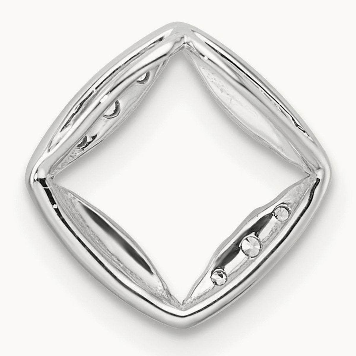Square Chain Slide, 0.05 ct tw Lab-Grown Diamond