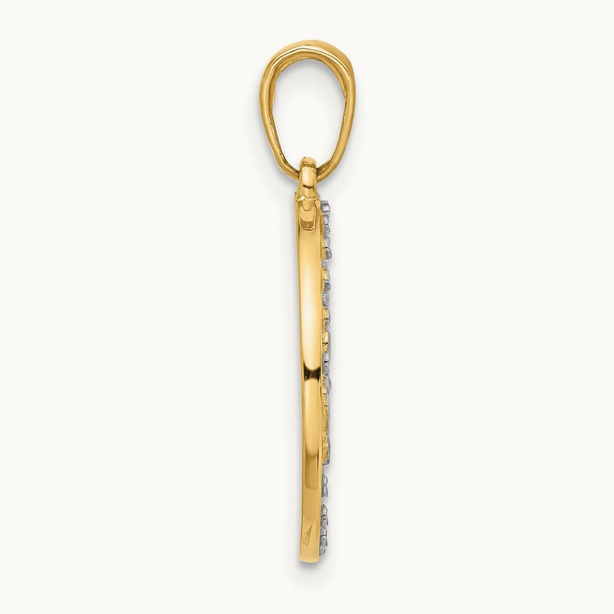 D/C It's A Boy Pendant, 14K with White Rhodium