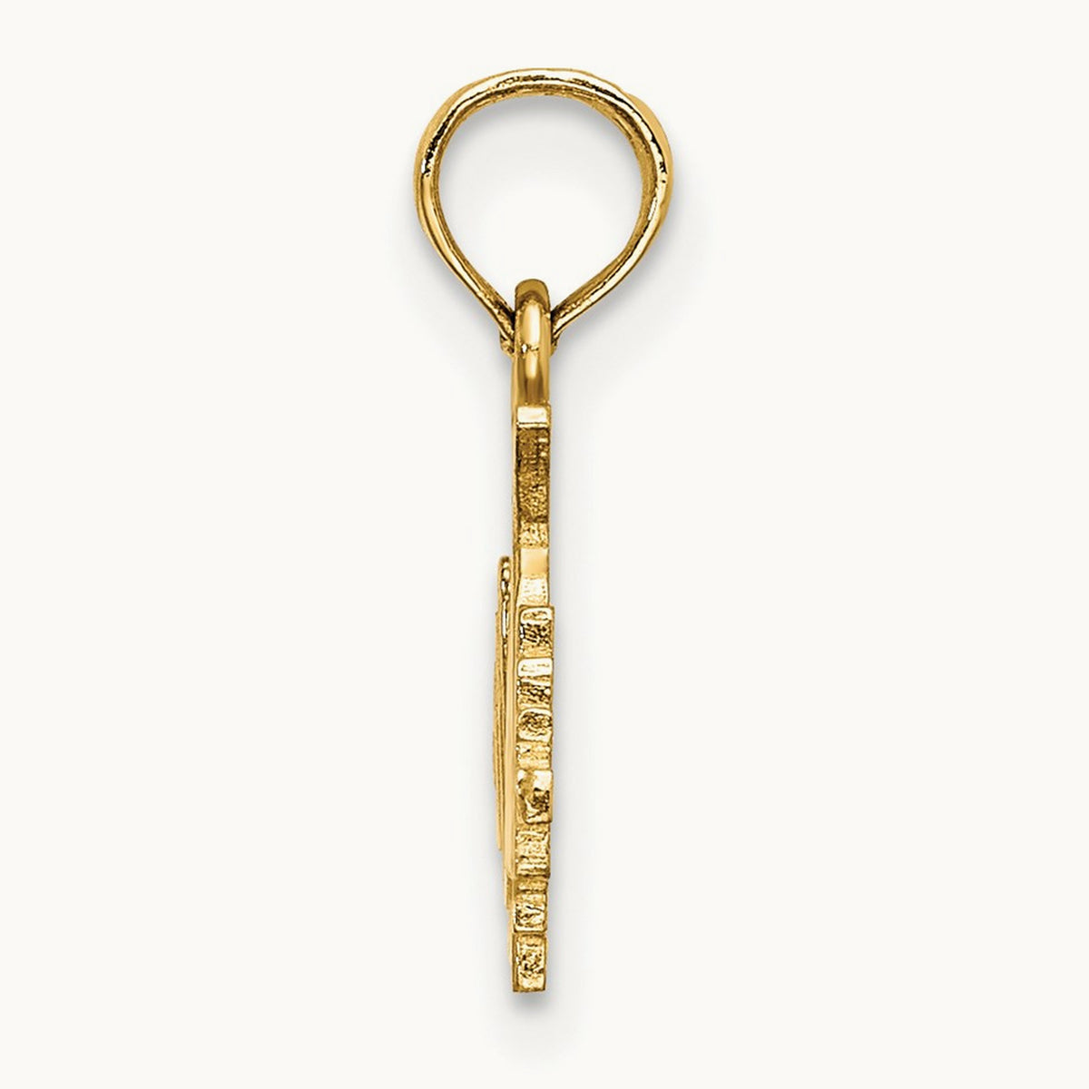 Hand Holding Barbell Charm, 14K