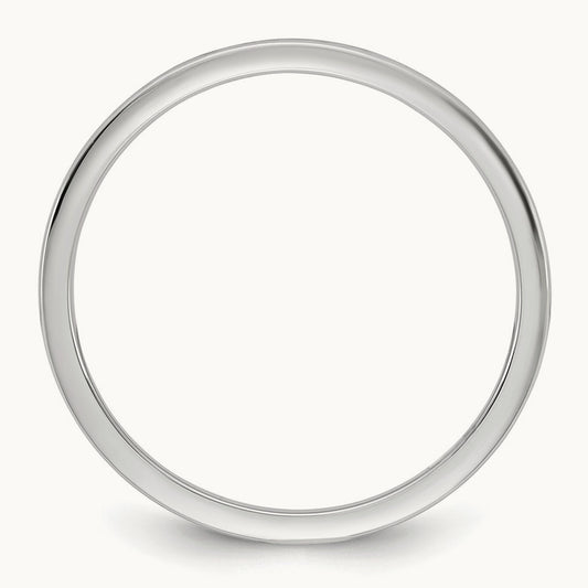 Lightweight Comfort Fit Band, 1mm, 10K White Gold