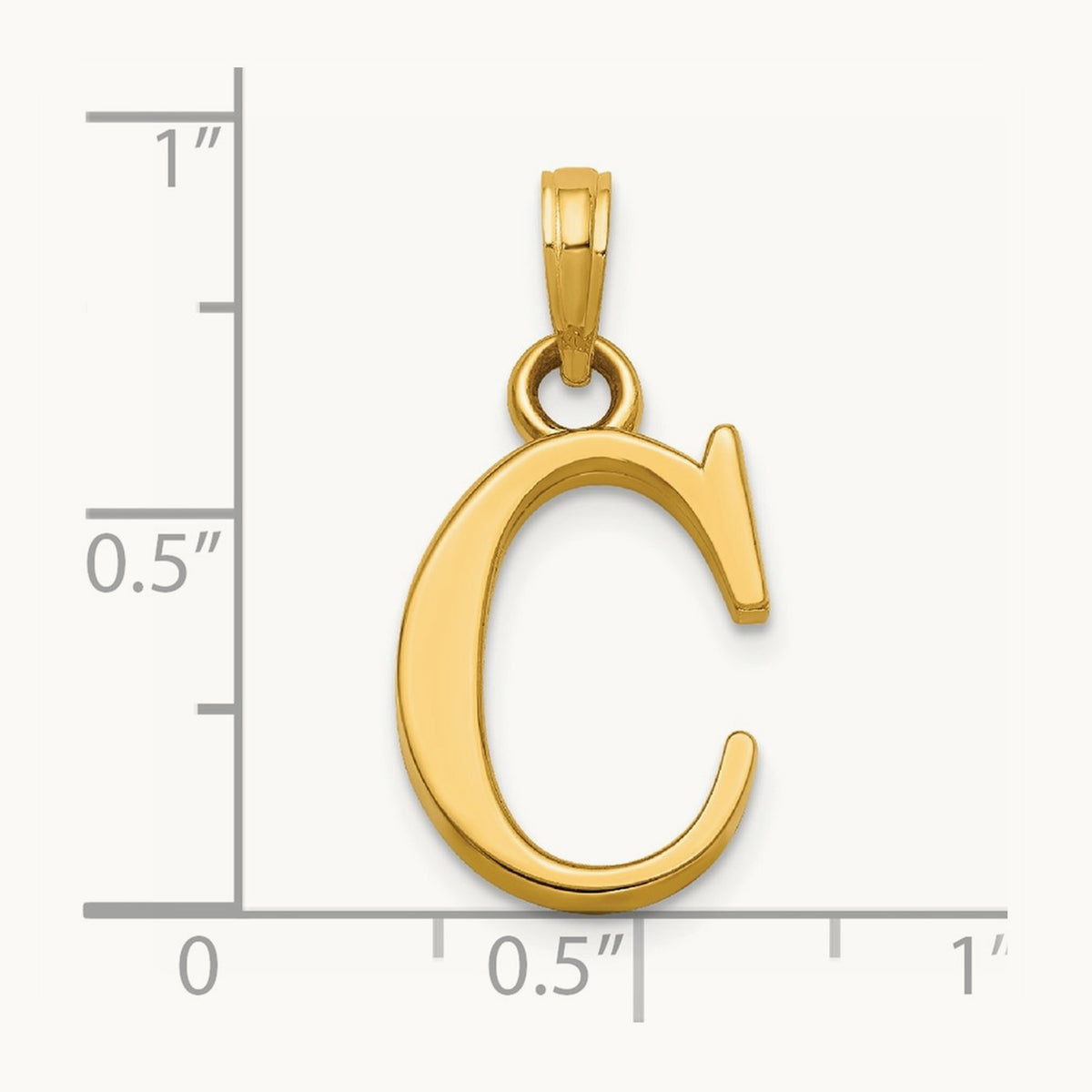 Initial Pendant — 18.14mm, C