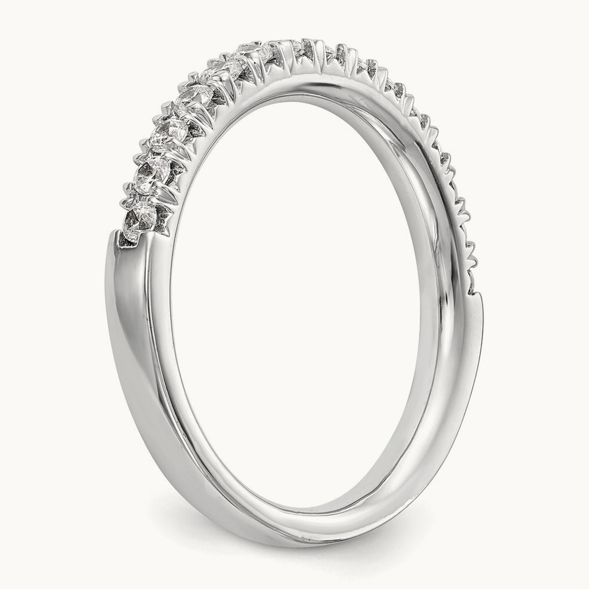 Diamond Wedding Band, 14K White Gold