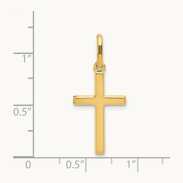 Hollow Cross Pendant, 14K