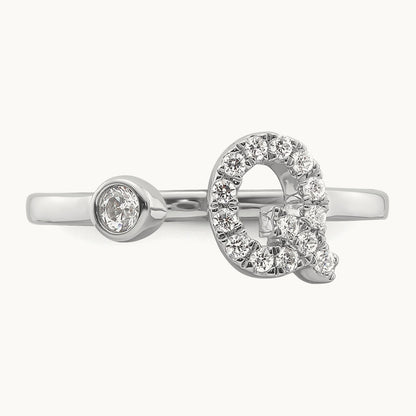 Initial Q Adjustable Ring, 0.20 ct tw Lab-Grown Diamond