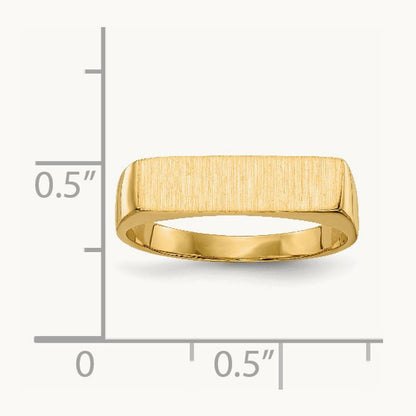 16.5x5. Closed Back Signet Ring, 0mm, 14K