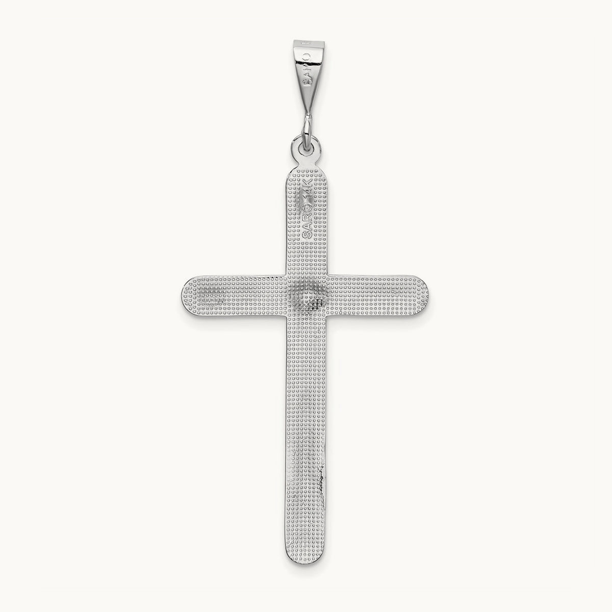 Cross Pendant, 14K White Gold
