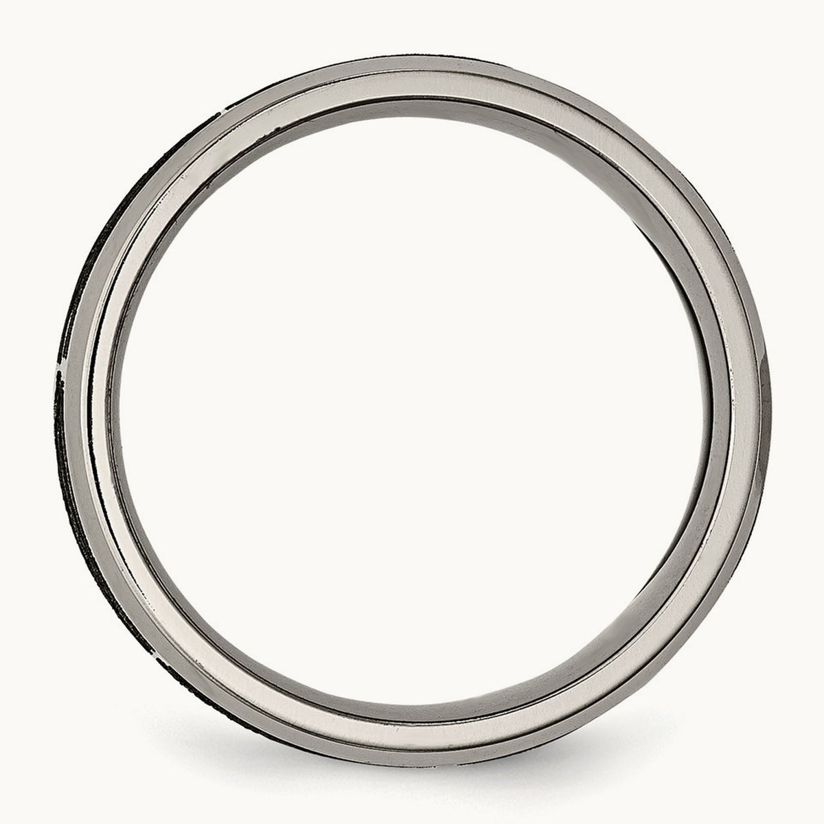 Brushed & Polished Flames Laser Design Beveled Edge Band — photo set (2)