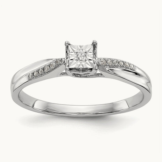 First Promise Complete Diamond Promise/Engagement Ring, 14K White Gold