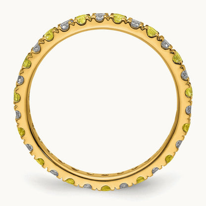 Created Yellow Sapphire Eternity Band — 14K Yellow Gold, 2.25 mm