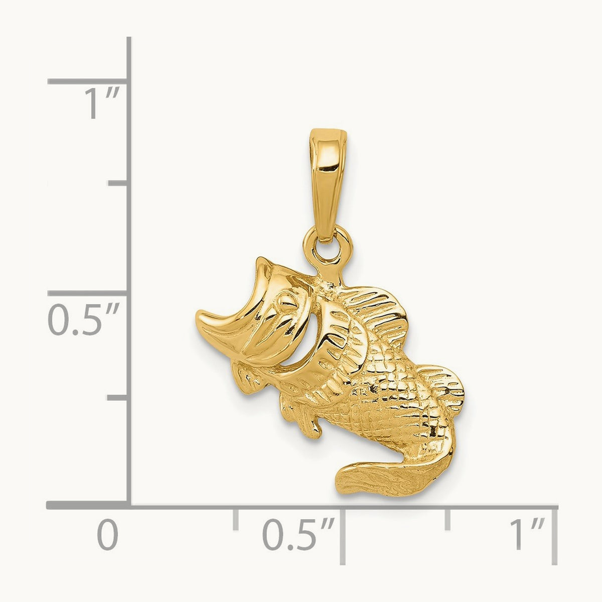 Small Fish Charm, 14K