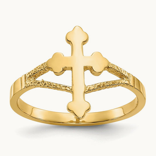 Polished Cross Ring — photo set