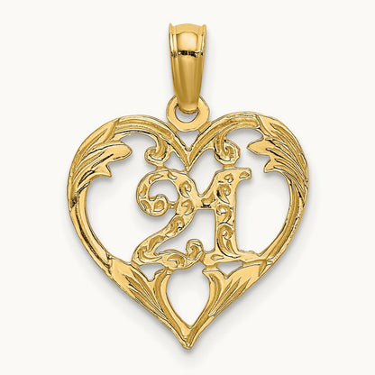 21 In Heart Charm — photo set