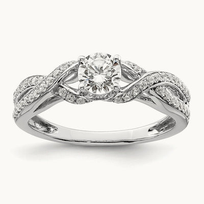 Bypass Engagement Ring, 0.75 ct tw Lab-Grown Diamond