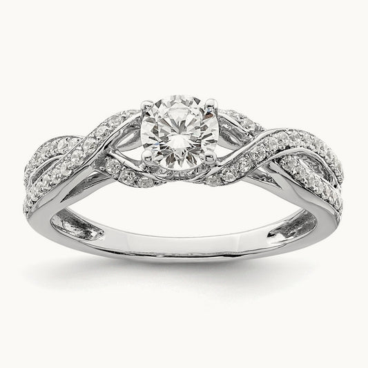 Bypass Engagement Ring, 0.75 ct tw Lab-Grown Diamond