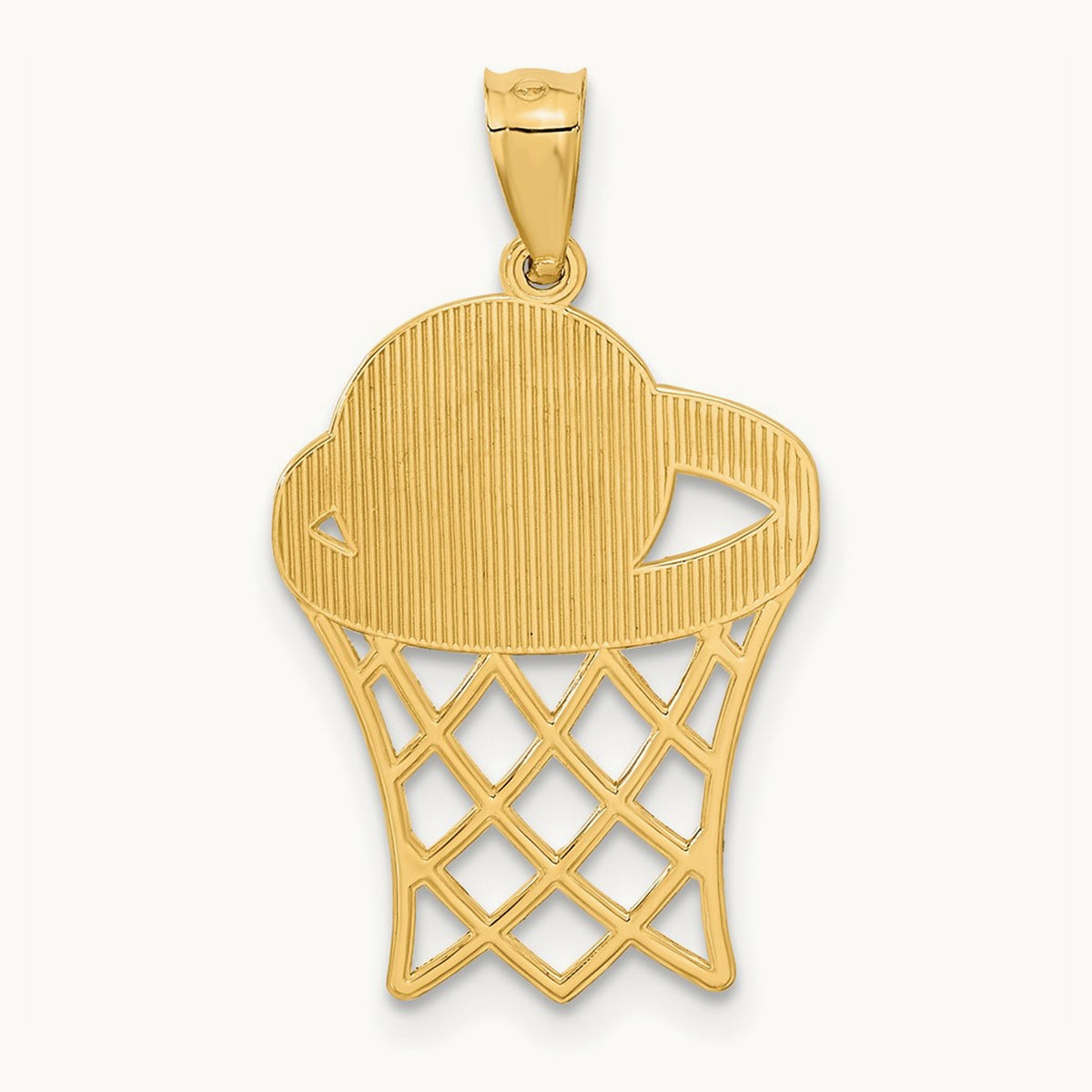Basketball Pendant, 14K Yellow Gold