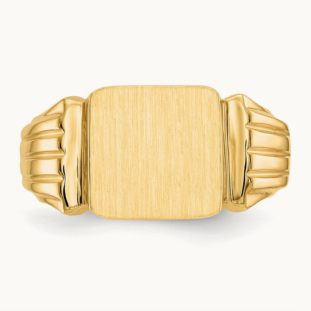 Open Back Mens Signet Ring — photo set