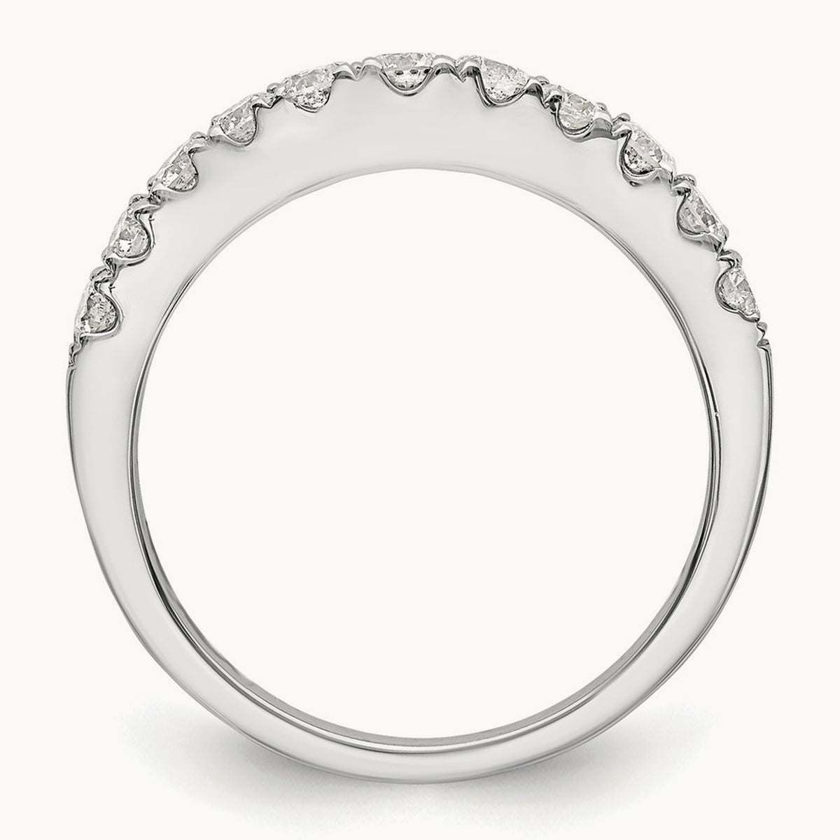 Diamond Wedding Band, 14K White Gold