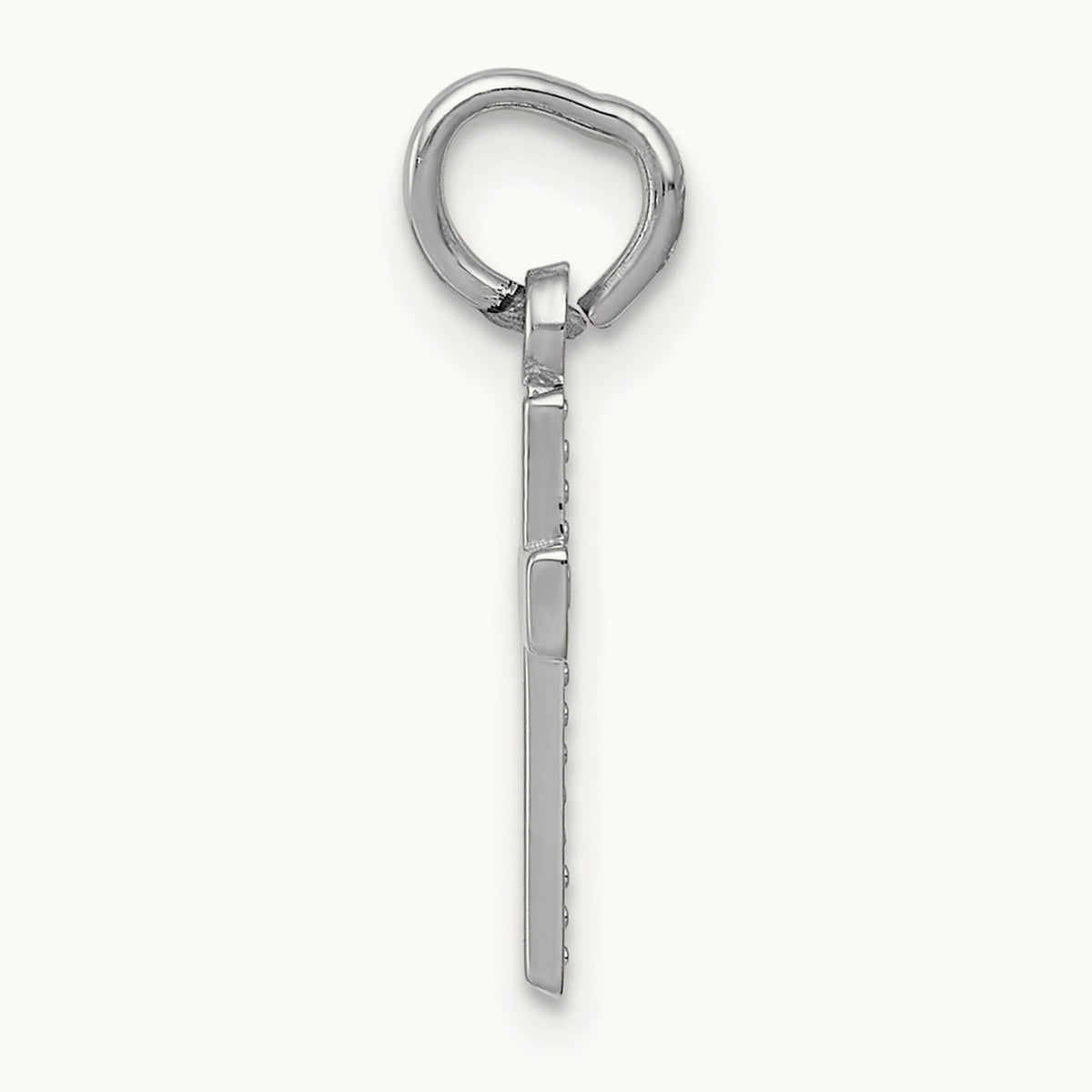 Cross Charm, 14K White Gold