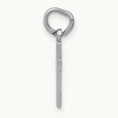Cross Charm, 14K White Gold