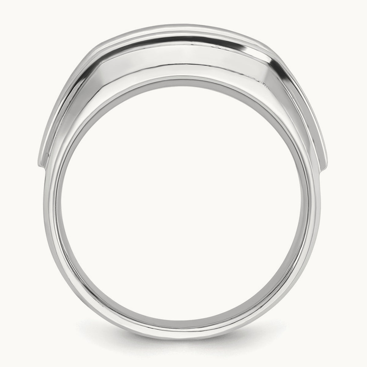 IBGoodman Men's Diamond Complete Ring, 14K White Gold