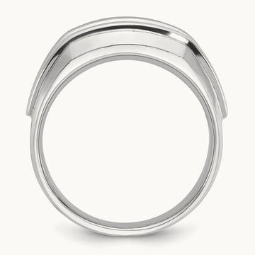 IBGoodman Men's Diamond Complete Ring, 14K White Gold
