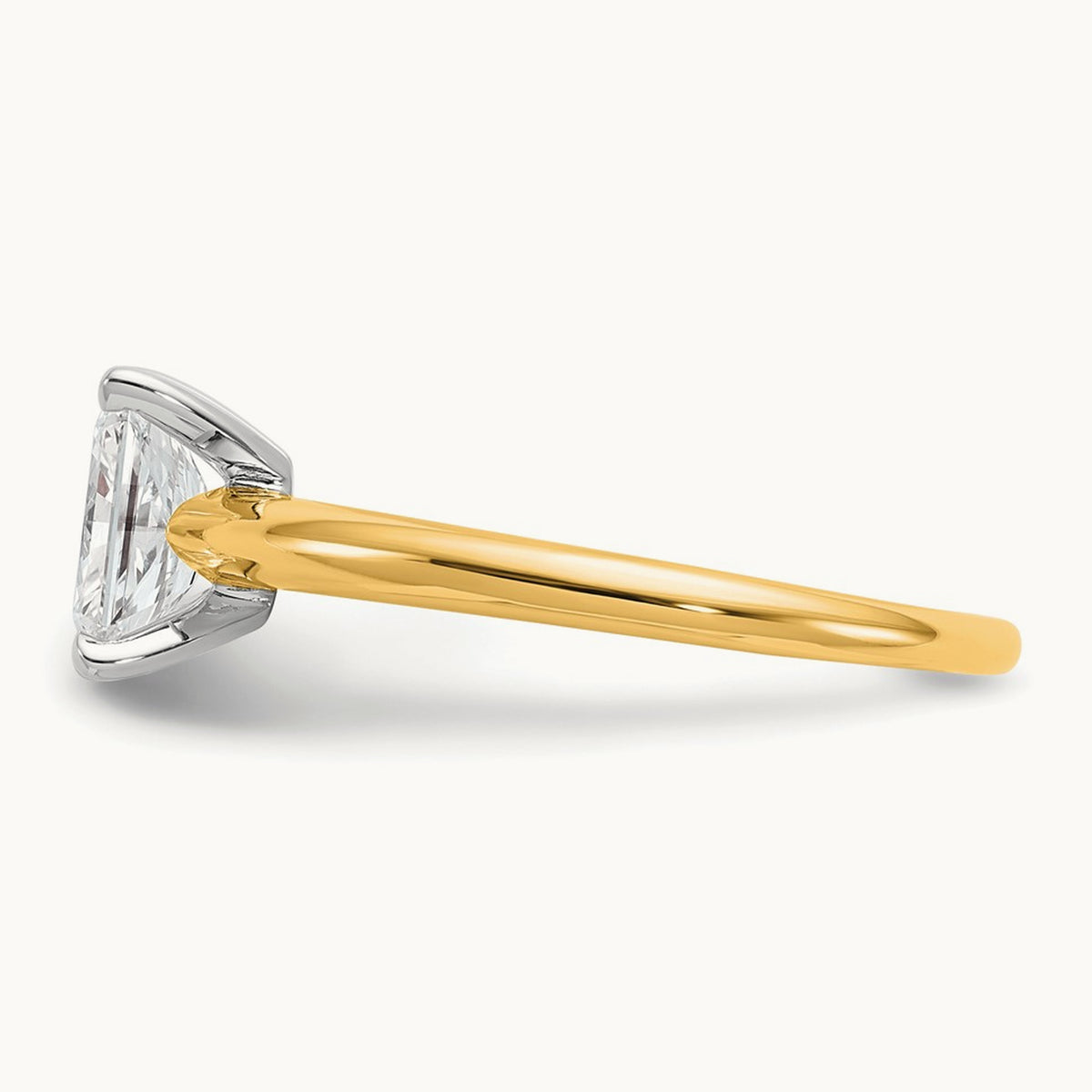 Radiant Solitaire Engagement Ring, 0.50-5.00 ct tw Lab-Grown Diamond — 1 ct, 14K Two-Tone